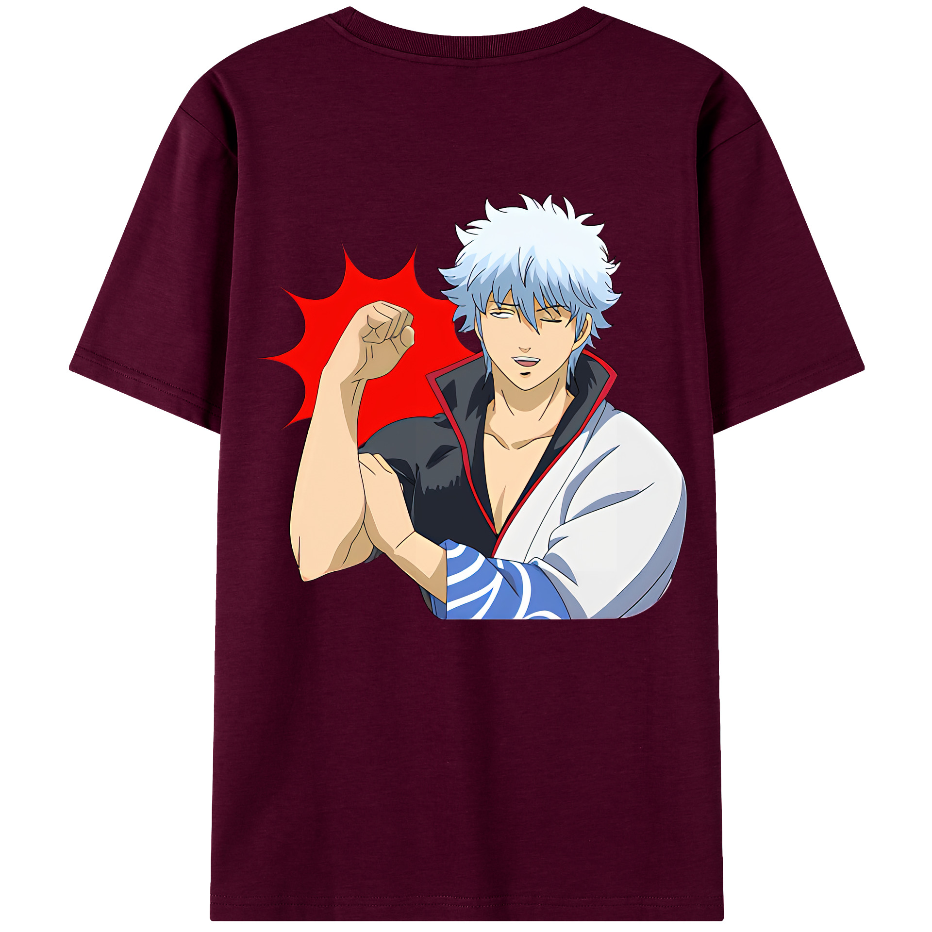 （画像用） ぎんたま 坂田銀時（さかたぎんとき） 神楽 志村新八（しむら しんぱち） GINTAMA Sakata Gintoki Kagura Shimura Shinpachi レディース半袖Tシャツ(バックプリント)